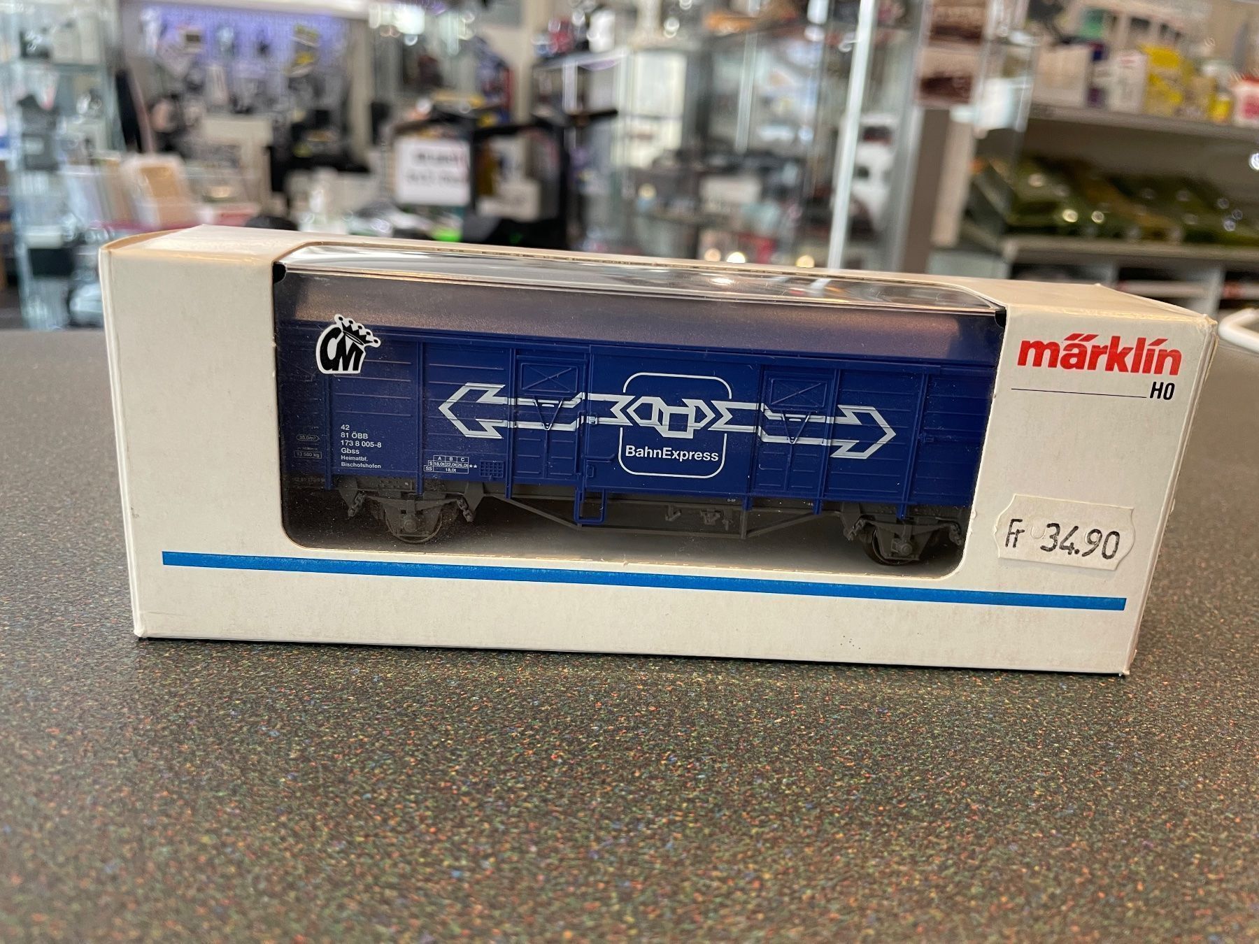 Märklin Modellini di ferrovie: Märklin 4832 Güterwagen Bahnexpress – Nuovo (secondo la descrizione) da Chiasso venduto da Carrara-Modellismo