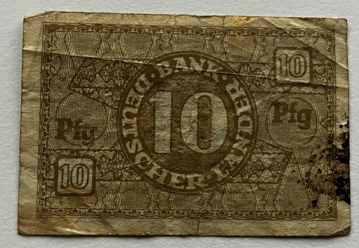 Banconote: Deutschland 10 Pfennig – Usato da Algetshausen venduto da Carrhard 1