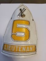 Feuerwehrhelm Schild Lieutenant Nummer 5 