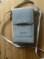 Sac bandoulière gris clair, porte-téléphone, parfait pour...