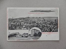 Karte Pfäffikon SZ 1909 Hotel Höfe Bahnhof Schulhaus