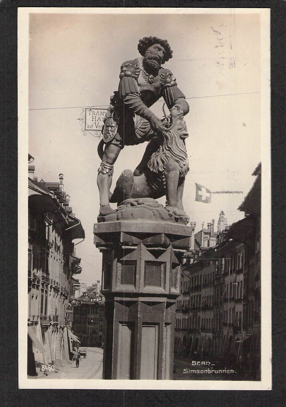 Ansichtskarten: AK Bern , Simsonbrunnen , 1927 – Gebraucht aus Reichenburg von ibiza18