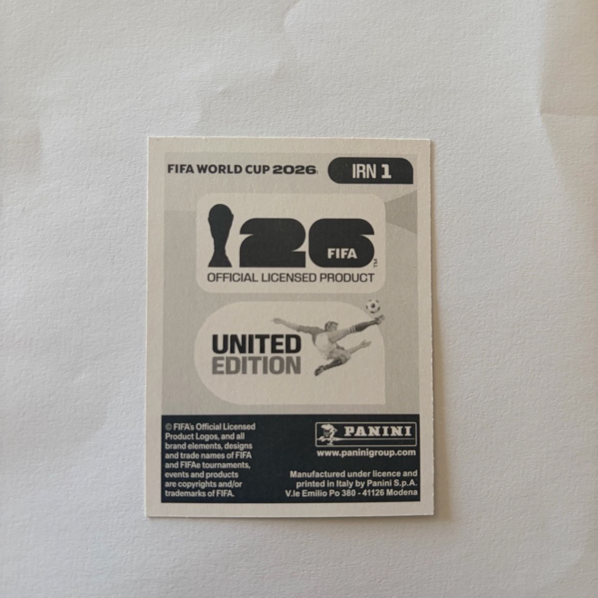 Panini Album: Panini IRN 1 – Nuovo (secondo la descrizione) da Avenches venduto da Myth_Cloth 1
