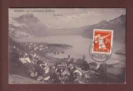 WEESEN mit Leistkamm und Churfirsten - 1932 // Rück verletzt