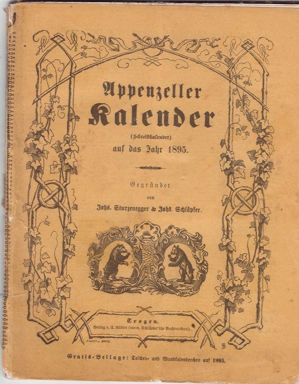 Appenzeller Kalender .. 1895  Kaufen auf Ricardo