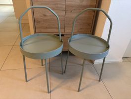 2 side tables IKEA BURVIK green