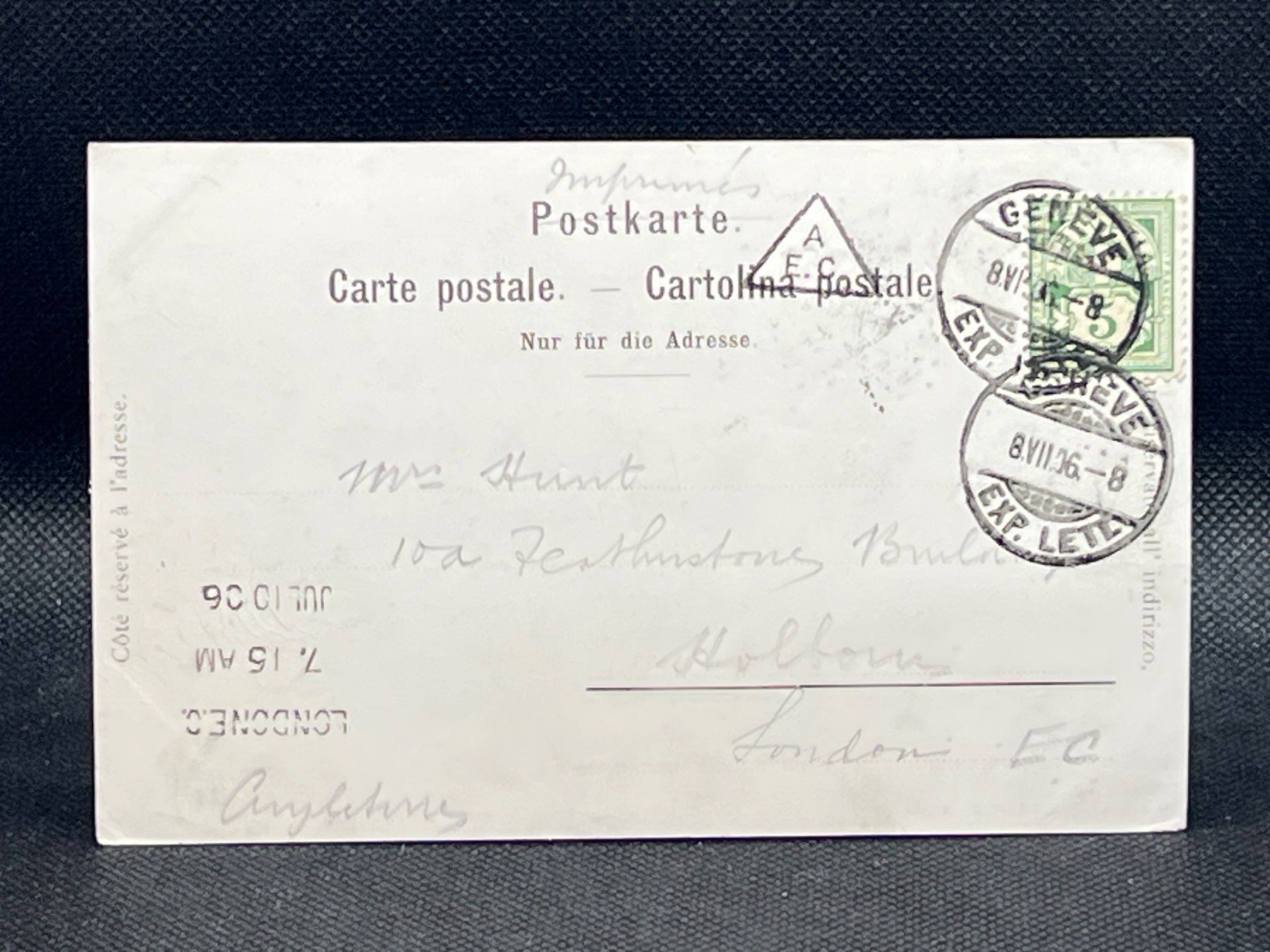 Cartoline postali: Genève - Quai du Mont-Blanc – Usato da Widnau venduto da Brusi9 1