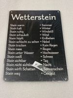 Emaille Schild Wetterstation Wetterstein Lustiger Spruch NEU