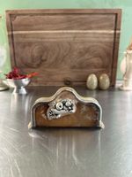 Serviettenhalter versilbert Obstmotiv Vintage 1950er-1960er 