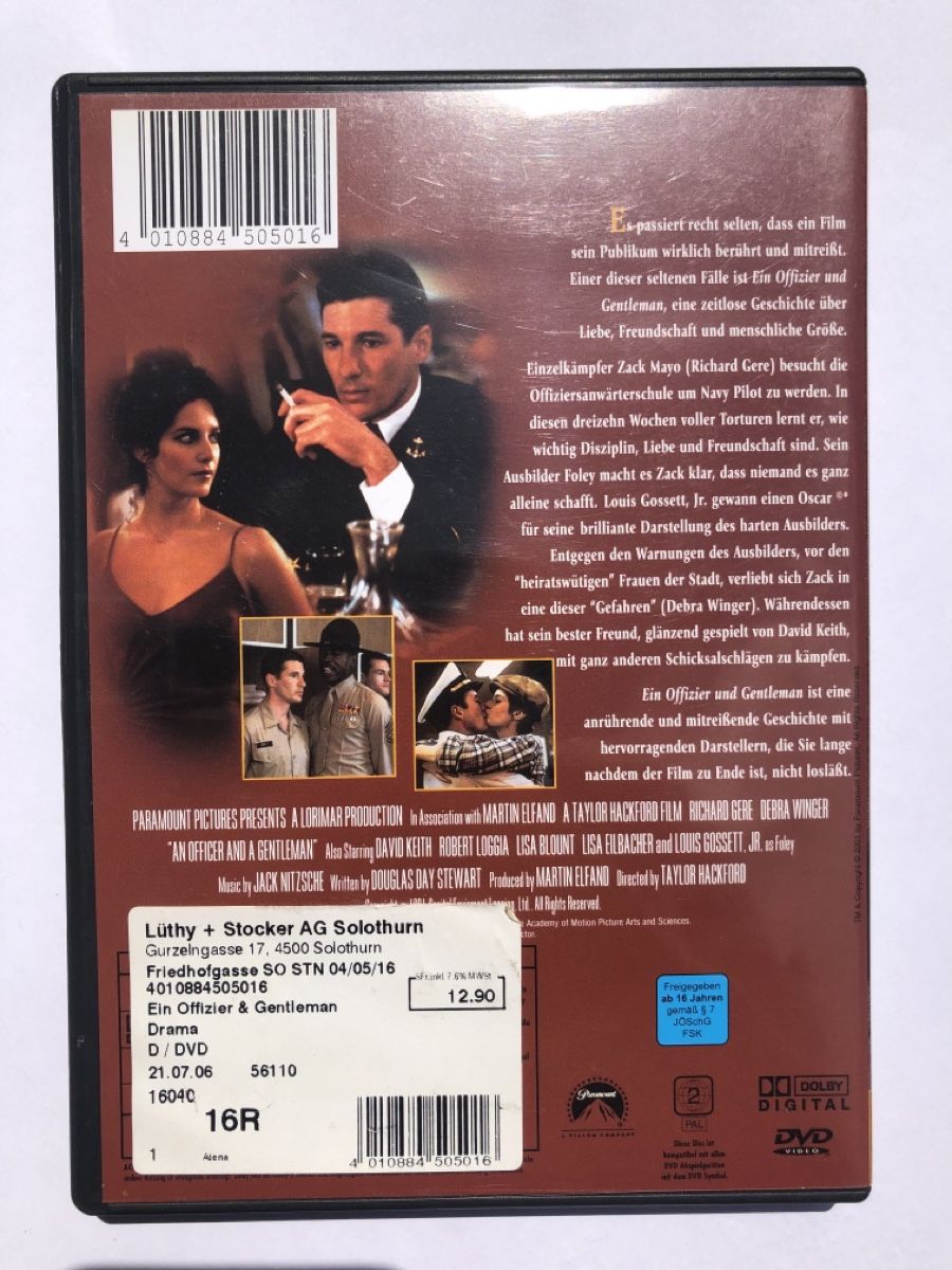 Alle DVDs: Ein Offizier und Gentleman - DVD – Gebraucht aus Langenthal von J_L49 1