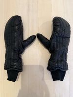 Warme Lederfäustlinge, Grösse 6 in schwarz