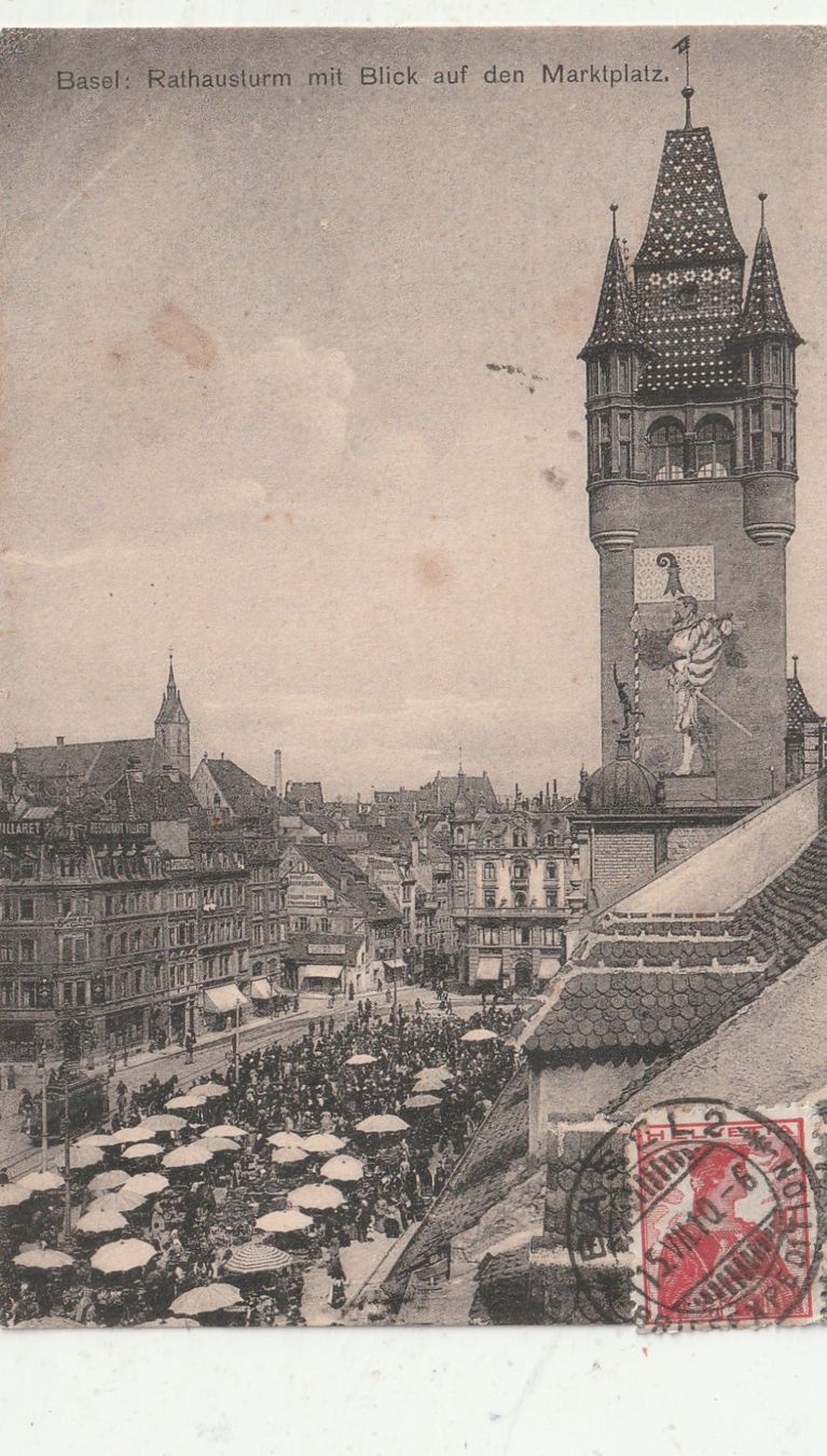 Ansichtskarten: Basel Rathaus – Gebraucht aus Lumbrein von made02