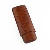 Zigarren-Etui Schafsleder Straussenpräg.