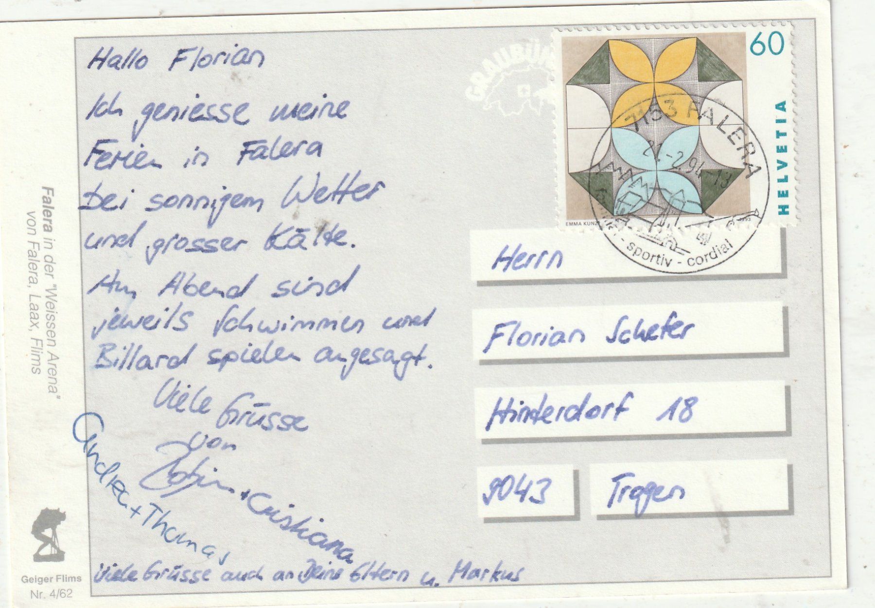 Cartoline postali: Falera MBK – Usato da Lumbrein venduto da made02 1