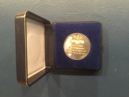 Medaille Silber 75 Jahre Naturfreunde in Schatulle