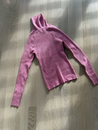 H&M Kaschmir Glitzer Rollkragenpullover XS Pink m Kaschmir