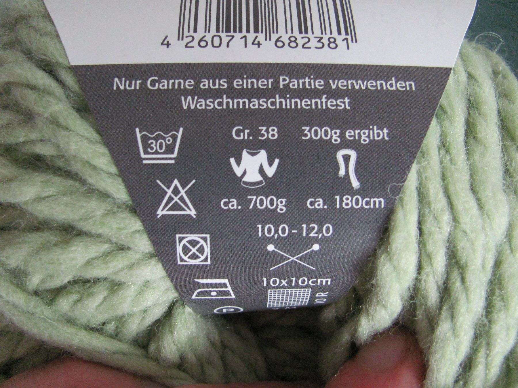 Pro Lana Lana: 9x Big Wool in Salbeigrün 100g – Usato da Kriens venduto da Miracle49 2