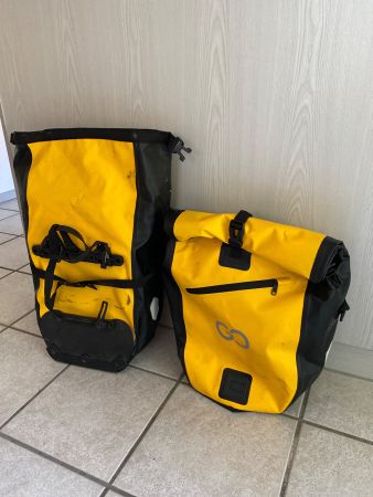 2 Stk. Fahrradtaschen gelb, 25L