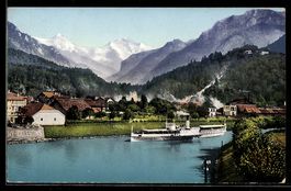 Interlaken, Schiffkanal, Mönch, Jungfra