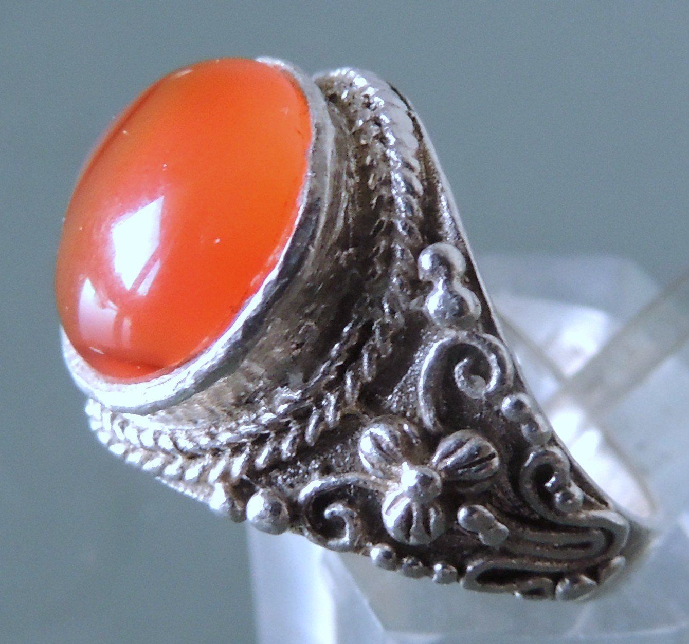 Anelli: Karneol Silber 925 Fingerring Gr. 53 – Usato da Waldenburg venduto da schaller707 2