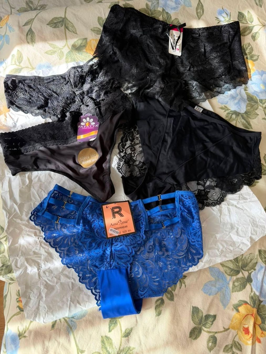 Altra biancheria intima: Damen Unterwäsche 7er Set Spitze Grösse L – Nuovo e nell'imballaggio originale da Basel venduto da M.M_ 1