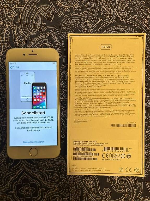 Apple Handys / Smartphones: iPhone 6 Gold 64 GB Top Zustand Ein echtes Schnäppchen – Gebraucht aus Zürich von Peterandriu