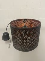 Copper and dark brown pendant lamp