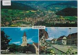 Flugaufnahme Sissach BL - Kirche
