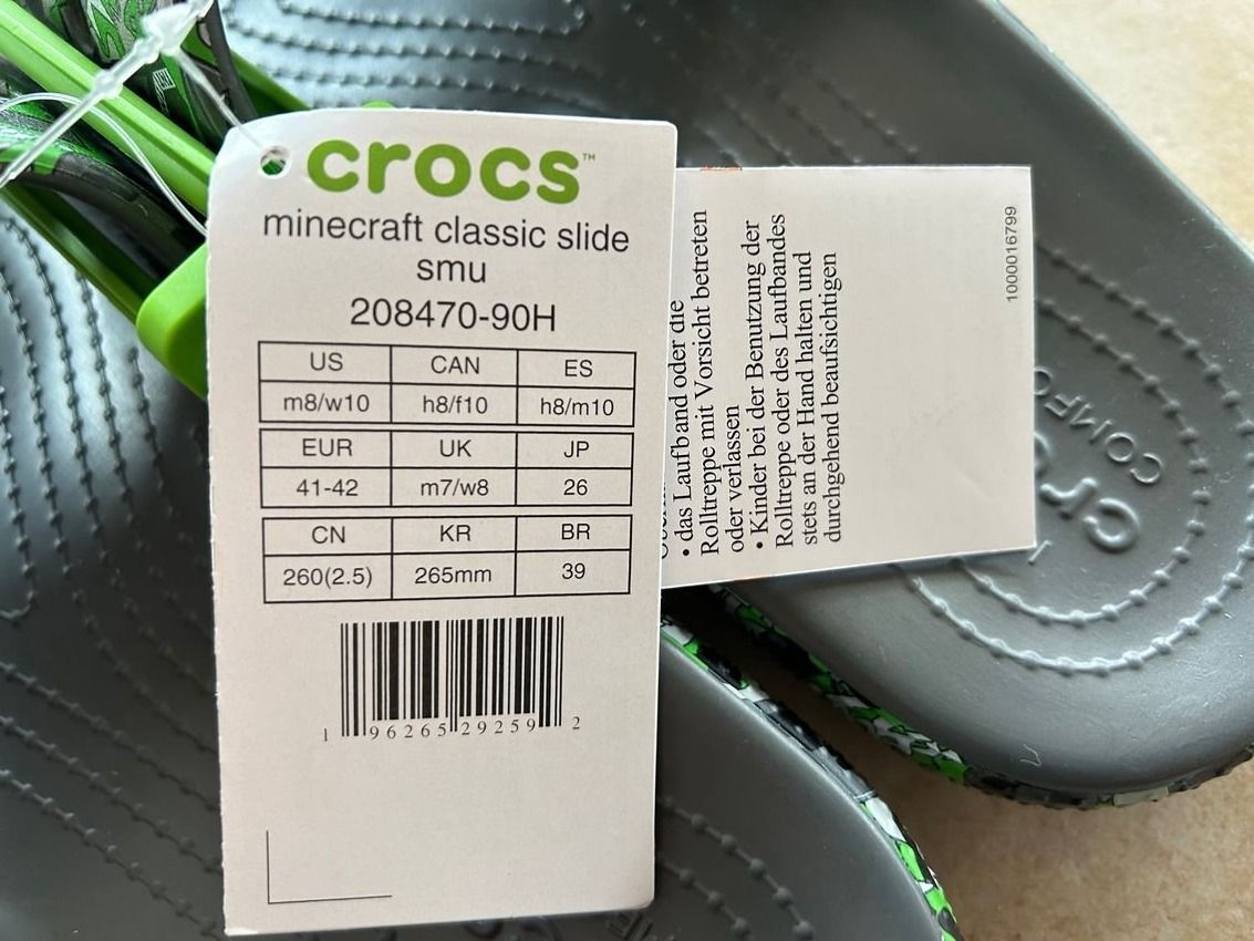Crocs Scarpe da uomo: Crocs Schuhe Classic Flip Minecraft Slide Grösse 41-42 – Nuovo e nell'imballaggio originale da Beatenberg venduto da nonnkari 4