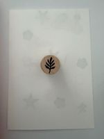 Rubber stamp with leaf motif, new