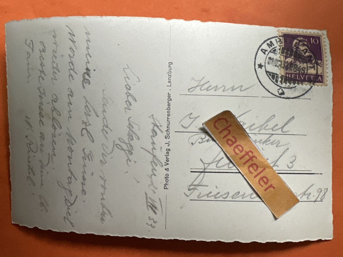 Ansichtskarten: 1933 Staufberg – Gebraucht aus Zürich von Chaeffeler 1