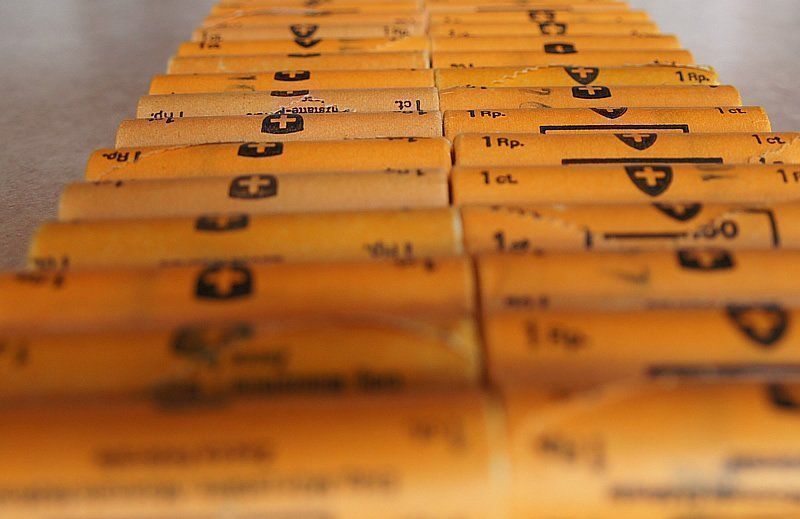 Tutti le monete: 100 Rollen 1-Räppler, 1971 – Nuovo e nell'imballaggio originale da Schönenwerd venduto da edursu 2