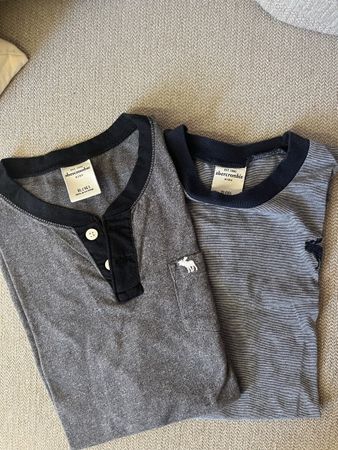 2 T-Shirts Abercrombie Kids grau Grösse XL 160 gebraucht