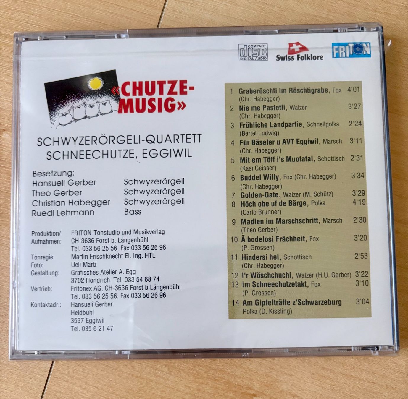 CDs: CD Schwyzerörgeli-Quartett Schneechutze (Originalverpackt) – Neu und originalverpackt aus Schübelbach von Sammler78 1