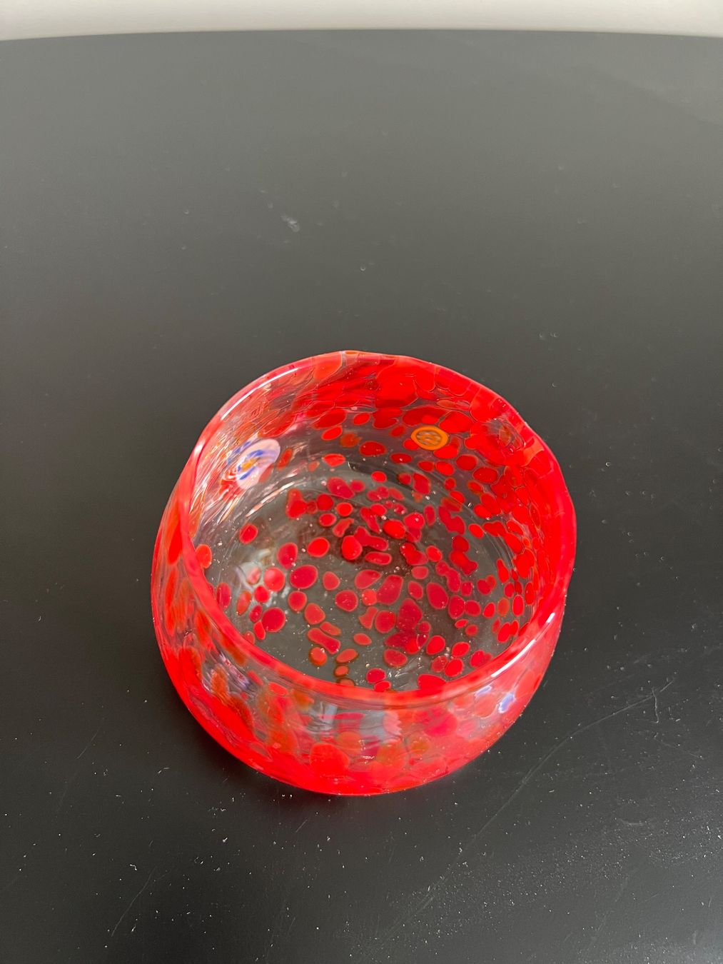 Murano Kerzenständer: Murano Glas Windlicht  Teelicht Rot-Orange – Gebraucht aus Jona von Sariksa 1