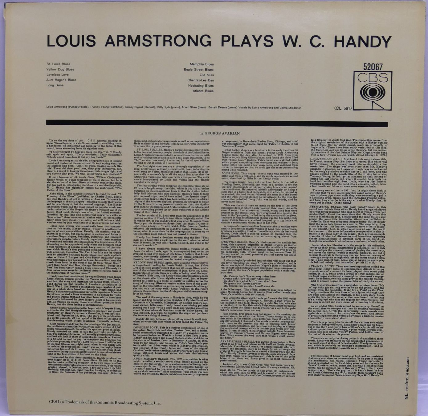 Dischi in vinile: Louis Amstrong - plays W.C. Handy – Usato da Hochdorf venduto da Sukram58 1