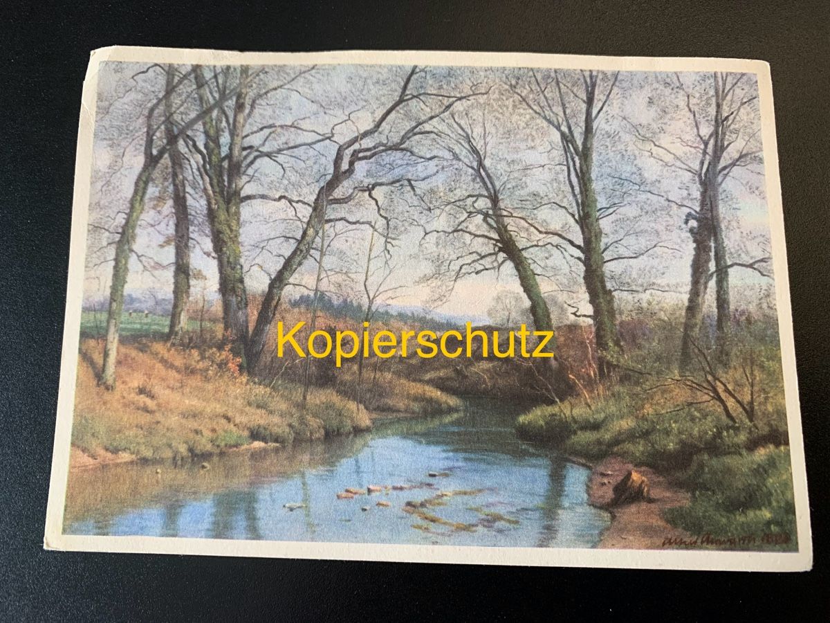 Cartoline postali: Alfred Chavannes: Am Bach – Usato da Erlenbach ZH venduto da Ritschly