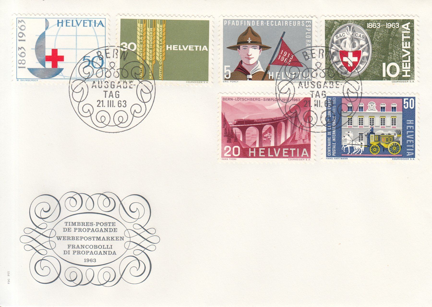 Tutti i francobolli: SBK 395 - 400 FDC – Usato da Bürglen TG venduto da StampGraf