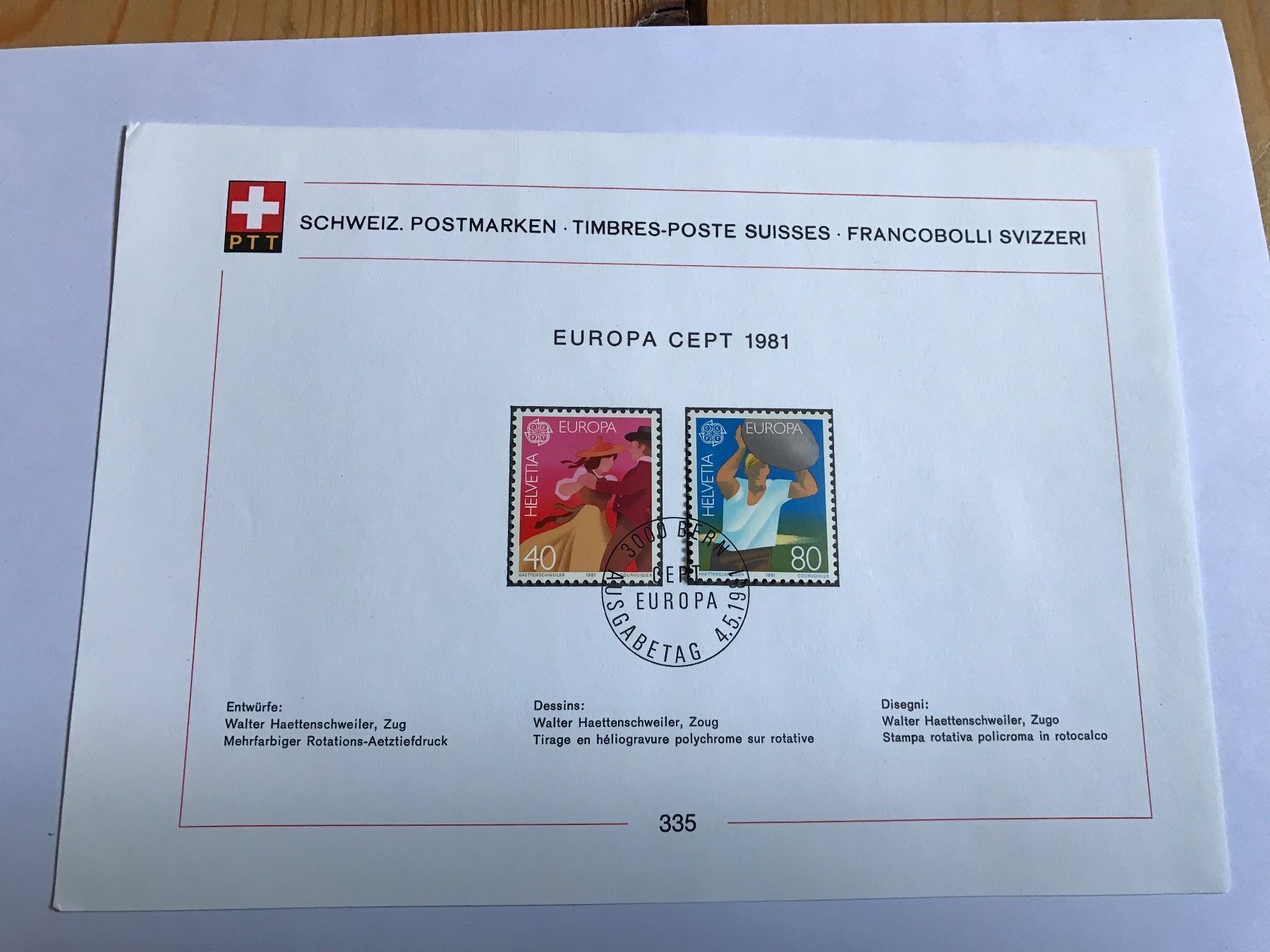 Alle Briefmarken: Europa Cept schweiz 4.5.1981 – Gebraucht aus liestal von makai05