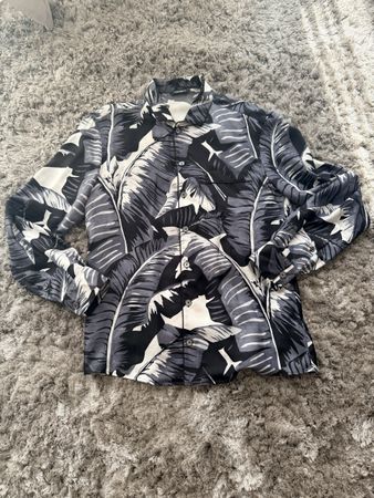 Hemd Dolce & Gabbana Blattmuster Gr. 39 Seide 