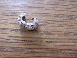 Pandora Stopper Clip Charm Silber mit Steinen gebraucht