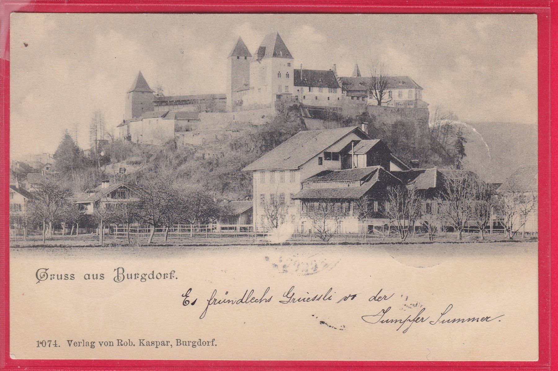 Cartes postales: GRUSS AUS BURGDORF, 28.10.1899 – D'occasion à Oberrieden par Gebirgsstelze