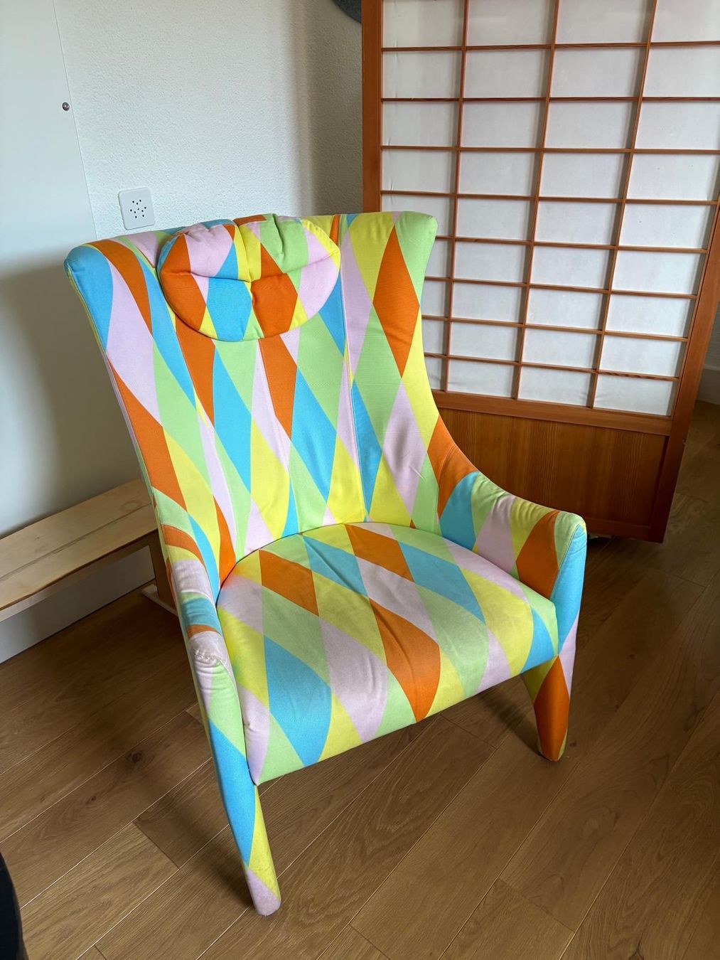 Poltrone: Sessel mit Rautenmuster bunt gemustert, Designermöbel – Usato da Ipsach venduto da kgr_x77q