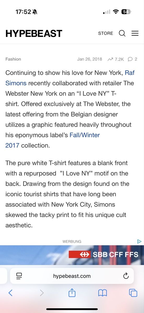 Raf Simons T-Shirts: Raf Simons x The Webster NY T-Shirt, Gr. S, – Gebraucht aus Birmensdorf ZH von nin.am 7