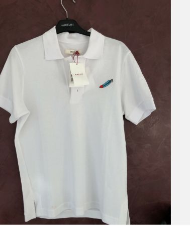 bally polohemd N4 Herrenpolohemd aus weißer Baumwolle