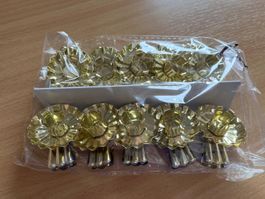 Weihnachten, Baumkerzenhalter, 1Set à 10 Stk, golden, Metall