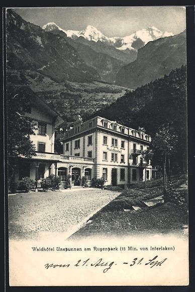Cartoline postali: Interlaken, Das Waldhotel Unspannen am R – Usato da Berlin venduto da bartko-reher
