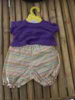 Puppenkleidung Baby Born Set lila gestreift gebraucht