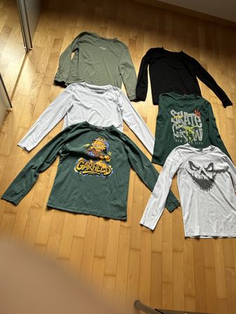 Für Jungs: 6 verschiedene Langarm Shirts, Gr. 170/176