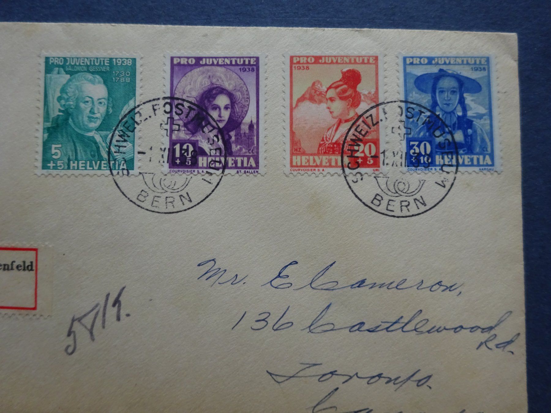 Tutti i francobolli: 1938 Pro Juventute FDC – Usato da Appenzell-Steinegg venduto da adi1975 3